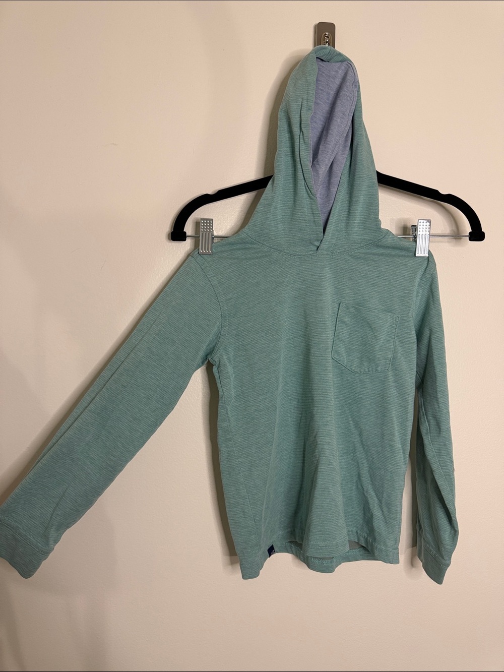 JOHNNIE-O Boys' Gunnar Jr. Striped Hooded T-Shirt Blue Green Size 7
